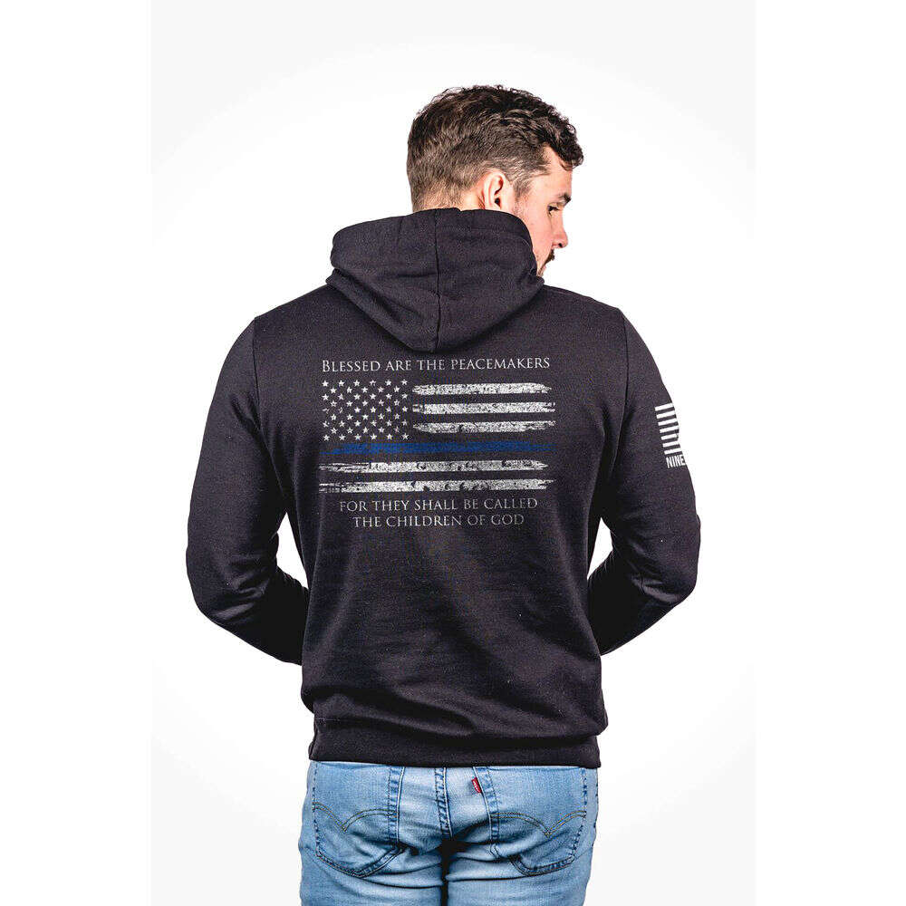 Clothing Nine Line Apparel 4.50" HOODIE THIN BLUE LINE BLACK MEDIUM • Model: 4.50"